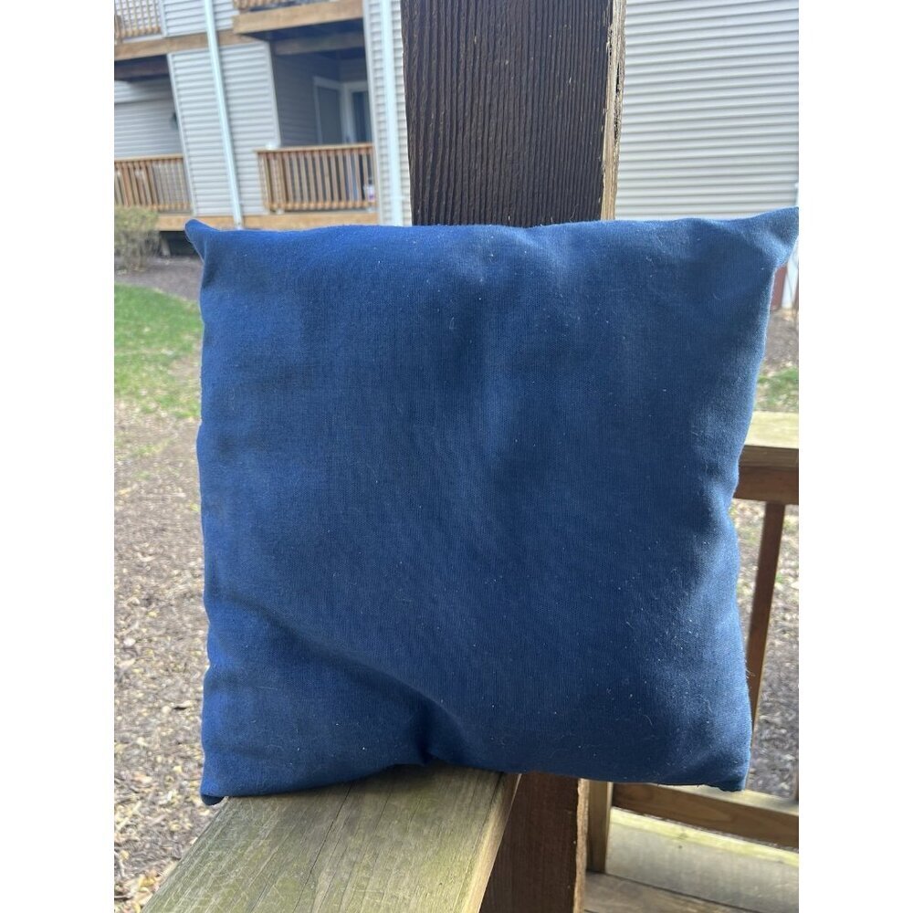 Vintage 90s Restful Knights Michigan Wolverines logo square 15" pillow retro - Picture 2 of 8